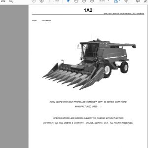 John Deere 9550 SELF PROPELLED COMBINE WITH 90 SERIES CORN HEAD Parts Catalog 1