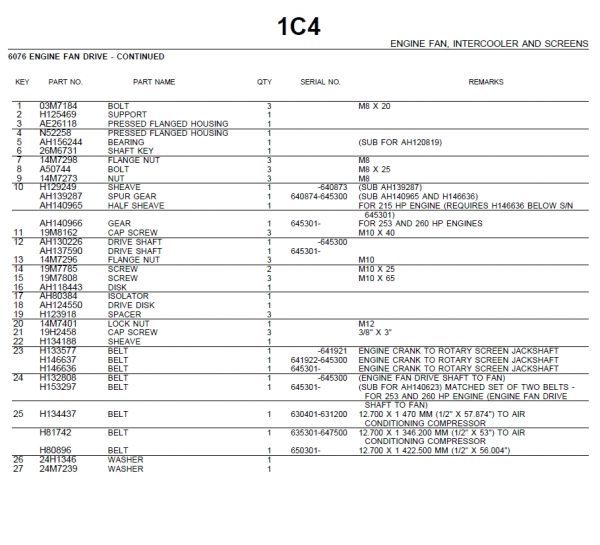 John Deere 9600 MAXIMIZER COMBINE WITH 900 SERIES CUTTING PLATFORM Parts Catalog 4