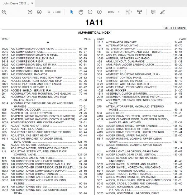 John Deere CTS II COMBINE WITH 900 SERIES PLATFORM Parts Catalog 3