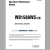 Komatsu Backhoe Loader WB150AWS 2N A90001 and up Operation Maintenance Manual CEAM010900 1