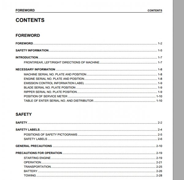 Komatsu Bulldozer D155AX 5 75001 and up Operator Maintenance Manual EN SEAM021024T 2