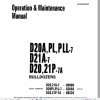 Komatsu Bulldozer D20A21P PL PLL Operator Maintenance Manual EN SEAM01142001 1