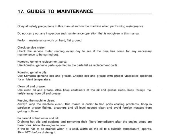 Komatsu Bulldozer D20A21P PL PLL Operator Maintenance Manual EN SEAM01142001 3