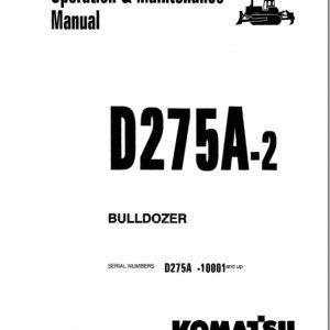 Komatsu Bulldozer D275A 2 10001 and up Operator Maintenance Manual EN SEAM000301 1