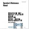 Komatsu Bulldozer D31E 37E P PL PLL Operator Maintenance Manual EN SEAM01142004 1