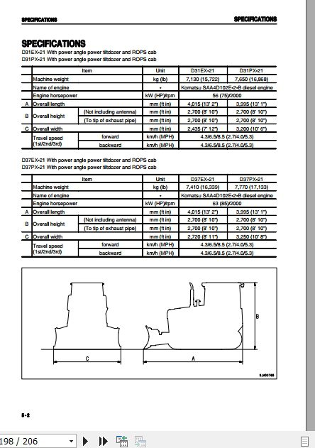 Komatsu Bulldozer D31EX 50001 D37PX 50001 and up Operation Maintenance Manual SEAM044001T 4