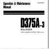 Komatsu Bulldozer D375A 3 17501 and up Operatorn Maintenance Manual EN SEAM022602T 1