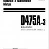 Komatsu Bulldozer D475A 3 10601 and up Operator Maintenance Manual EN SEAM025103T 1