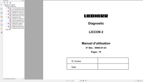 Liebherr Crane Diagnostics Manual CD72