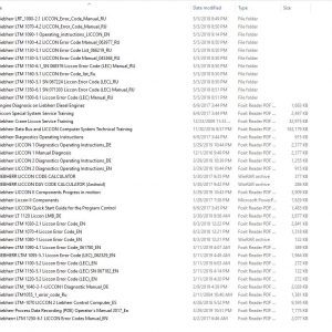 Liebherr Crane LICCON Error Codes Manual CD11