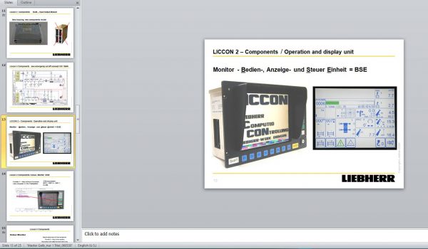 Liebherr Crane LICCON Error Codes Manual CD12