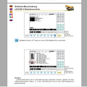 Liebherr Crane LICCON Error Codes Manual CD17