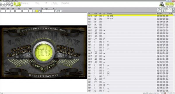 Clark ForkLift Parts Pro Plus v485 0520198