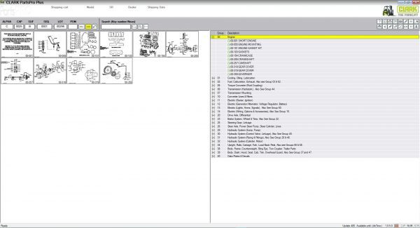 Clark ForkLift Parts Pro Plus v485 0520199