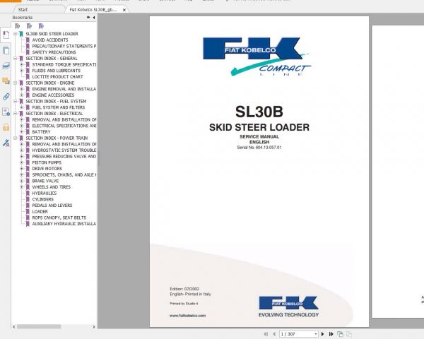 Fiat Kobelco 148GB PDF Backhoe Loader Excavator Wheel Loader Workshop Manual 8