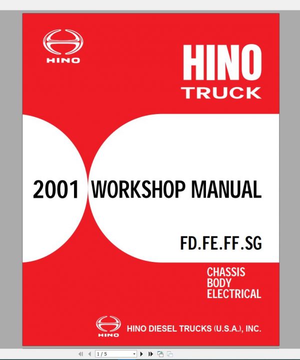 HINO Truck Workshop Manuals 2001 CD3 1