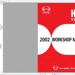 HINO Truck Workshop Manuals 2002 CD4
