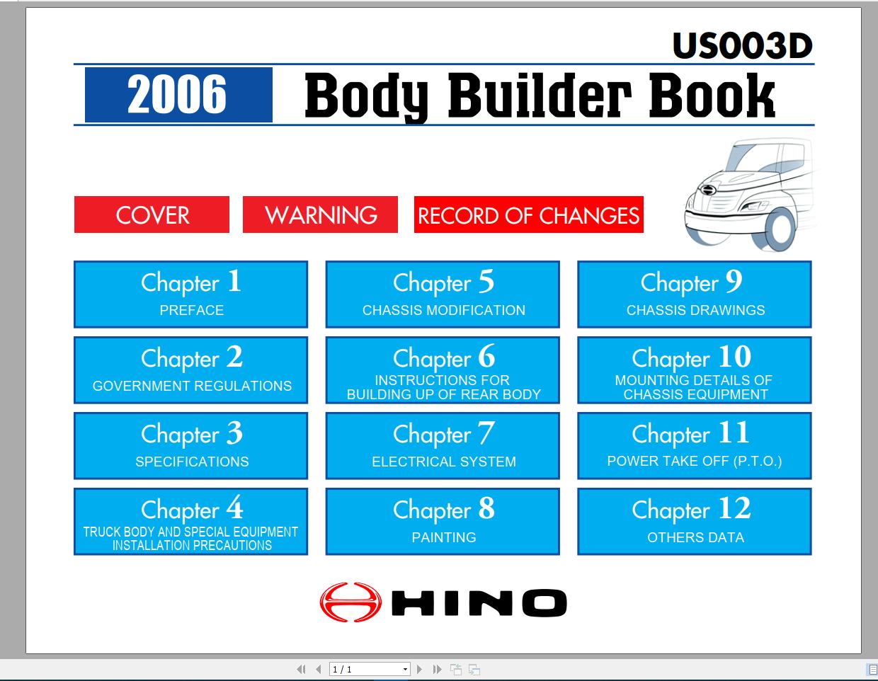 HINO Truck Workshop Manuals 2006 CD2