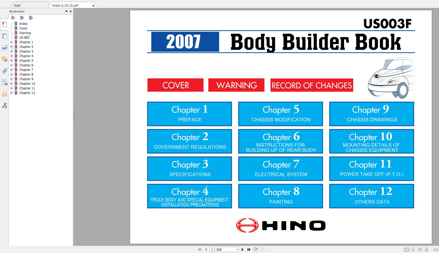HINO Truck Workshop Manuals 2007 CD2