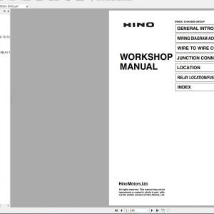 HINO Truck Workshop Manuals 2007 CD3