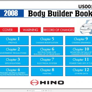 HINO Truck Workshop Manuals 2008 CD2