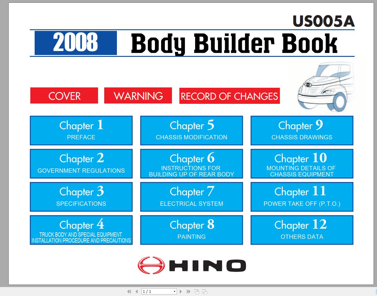 HINO Truck Workshop Manuals 2008 CD2