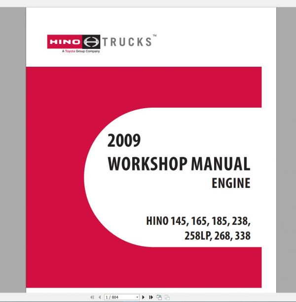 HINO Truck Workshop Manuals 2009 CD3