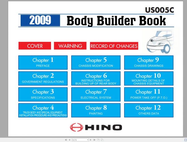 HINO Truck Workshop Manuals 2009 CD4