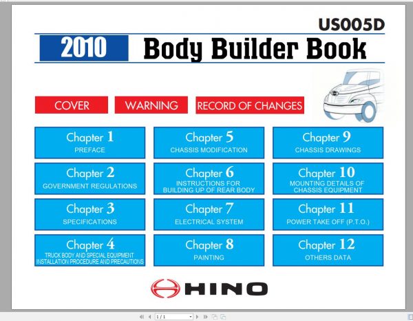 HINO Truck Workshop Manuals 2010 CD2