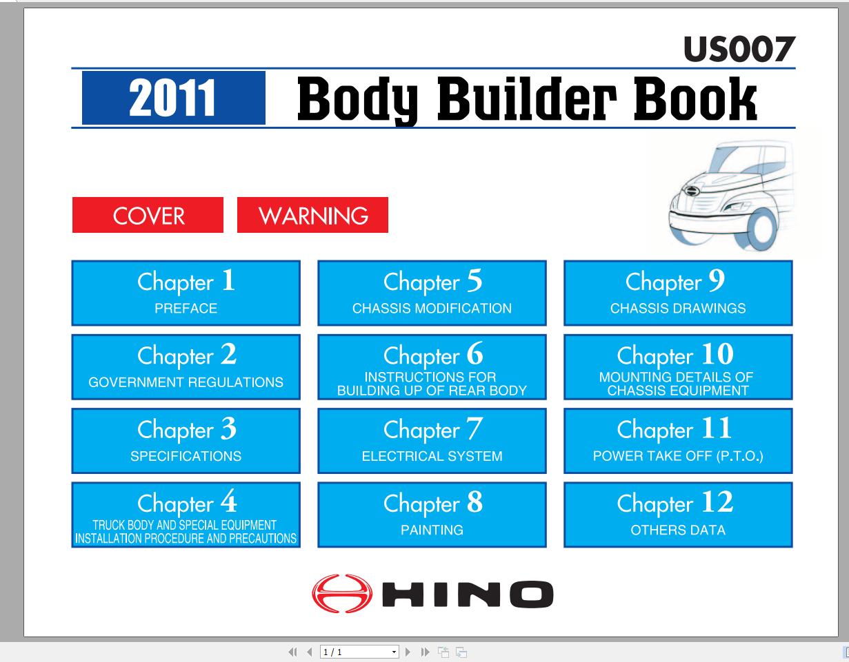 HINO Truck Workshop Manuals 2011 CD2