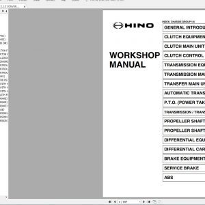 HINO Truck Workshop Manuals 2011 CD4