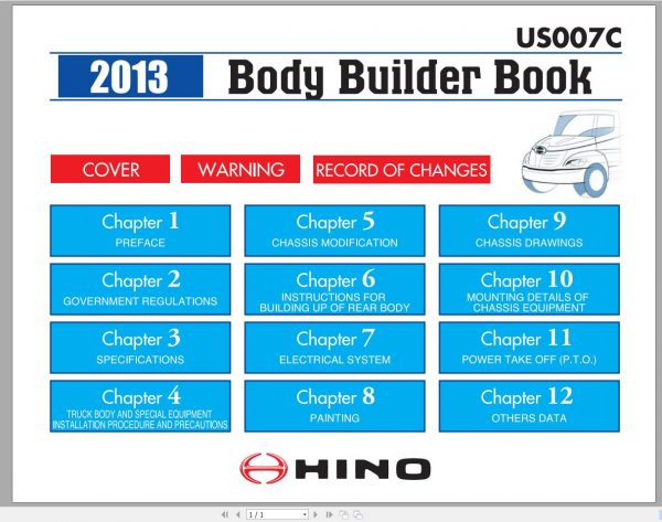 HINO Truck Workshop Manuals 2013 CD3