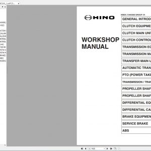 HINO Truck Workshop Manuals 2014 CD4