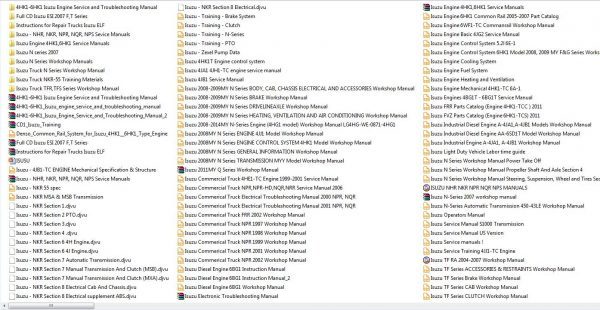 Isuzu Truck All Models Full Manuals DVD 1
