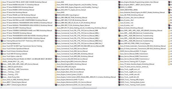 Isuzu Truck All Models Full Manuals DVD 3
