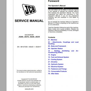 JCB Excvator JS200JS210JS220JS235 T23 Electronic Engine Service Manual1