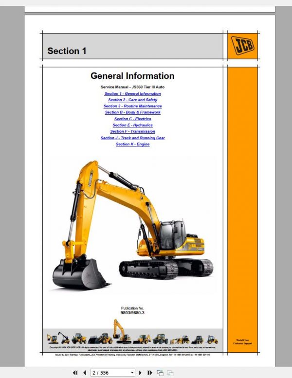 JCB Excvator JS360 Tier 3 Isuzu Service Manual2