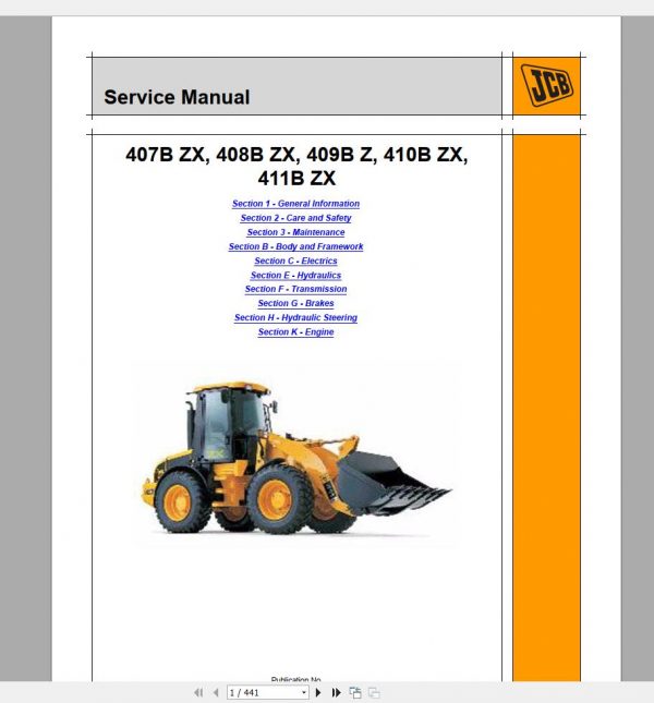 JCB New Model Service Manual 2019 Full DVD23
