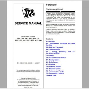 Jcb Skidsteer Service Manual New Models Updated 2018 Cd2
