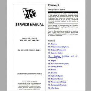 Jcb Skidsteer Service Manual New Models Updated 2018 Cd4