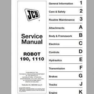 JCB SkidSteer Service Manual New Models Updated 2018 CD5