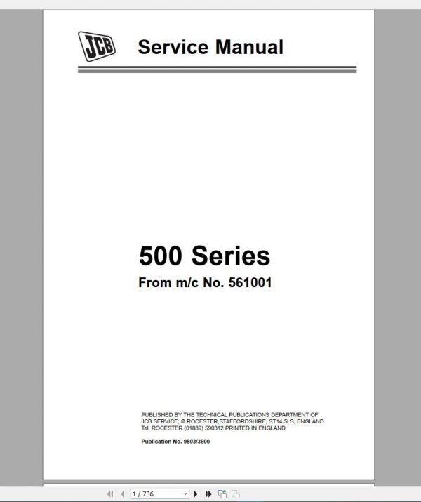 JCB TeleTruk Service Manual New Models Updated 2018 CD10
