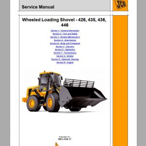 JCB Wheeled Loading Shovel 426435436446 Service Manual1