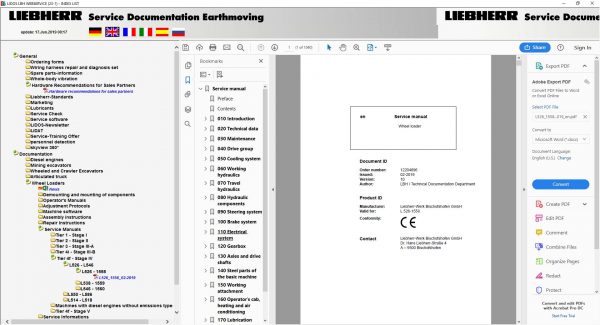 Liebherr Lidos Online EPC Service Document 07201919