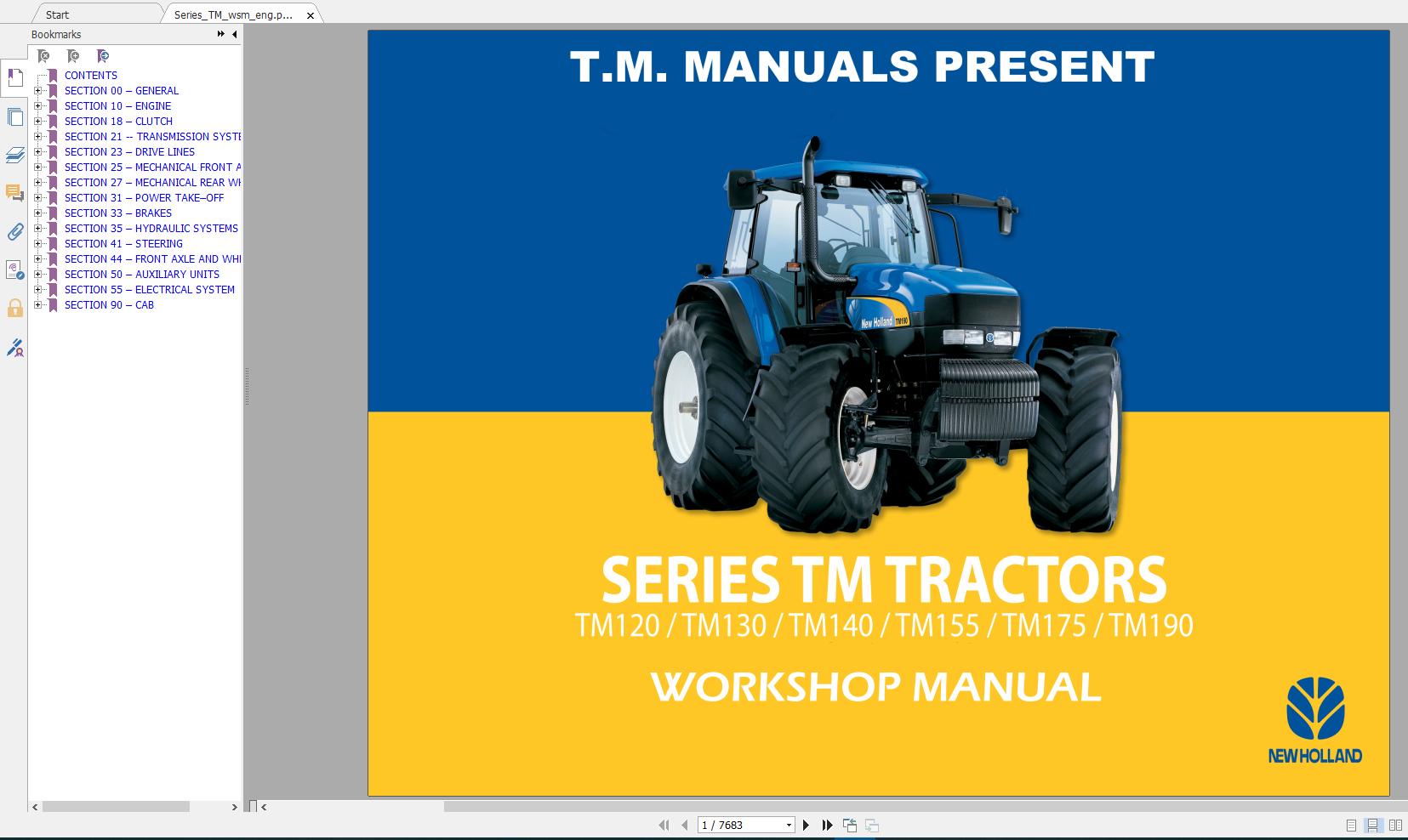 NEWHOLLAND Series TM Tractors Workshop Manual (1)