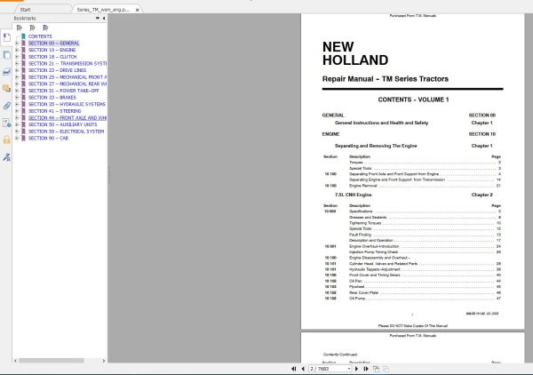 NEWHOLLAND Series TM Tractors Workshop Manual (2)