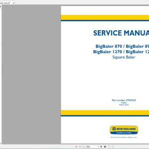 New Holland Agriculture Equipment Baler Service Manuals (10)