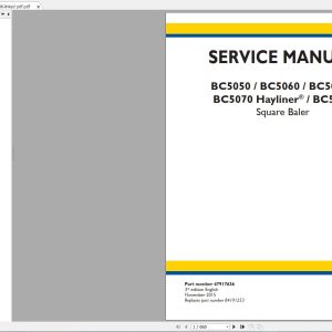 New Holland Agriculture Equipment Baler Service Manuals (6)