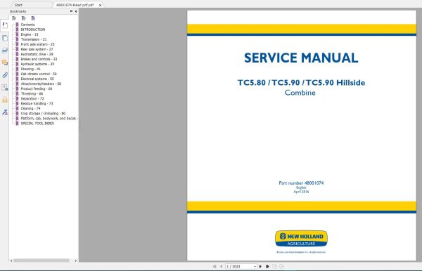 New Holland Agriculture Equipment Combine Service Manuals New Model DVD (10)