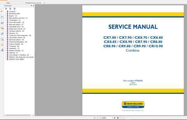 New Holland Agriculture Equipment Combine Service Manuals New Model DVD (4)